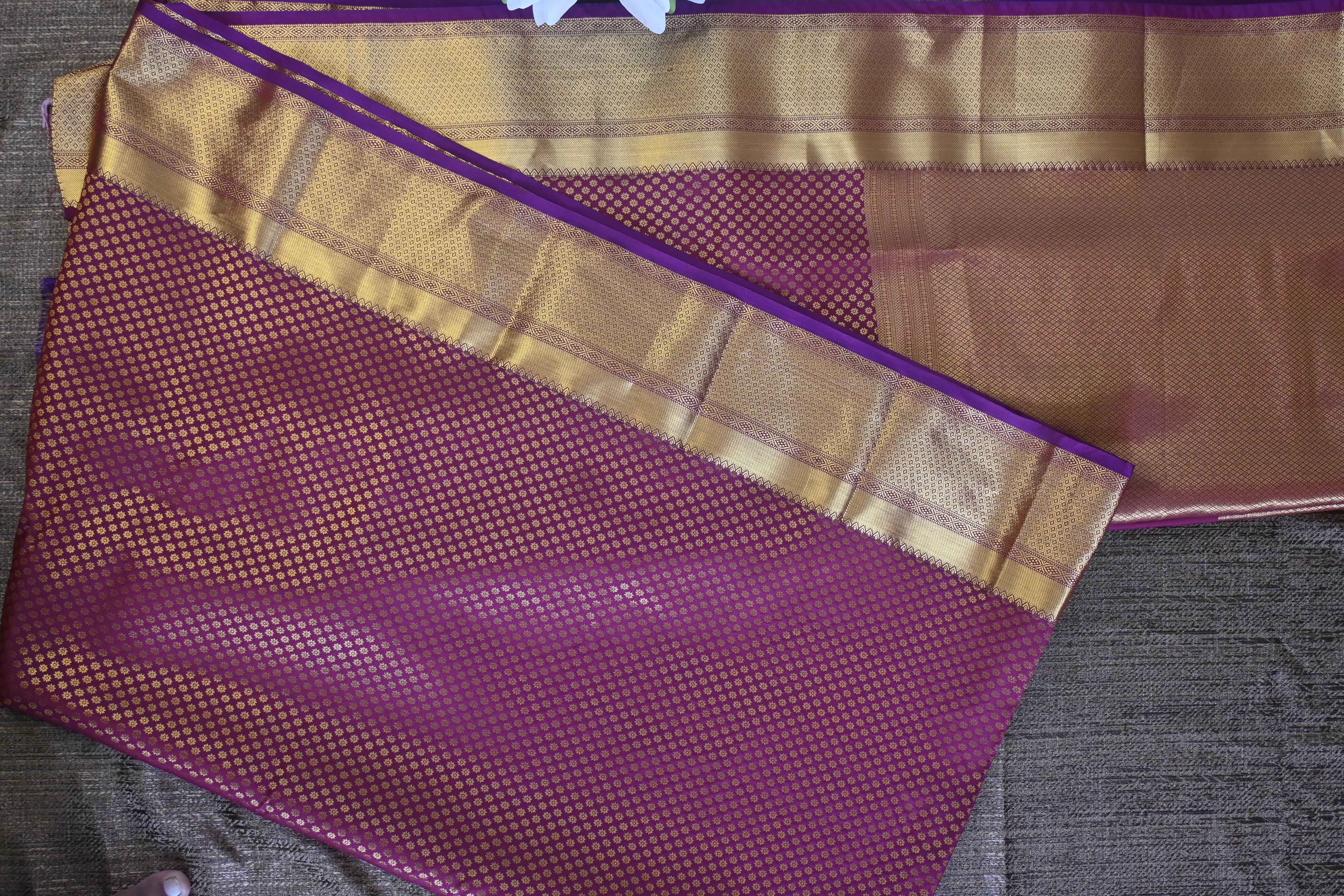 Magenta Purple Kanjivaram Silk Saree