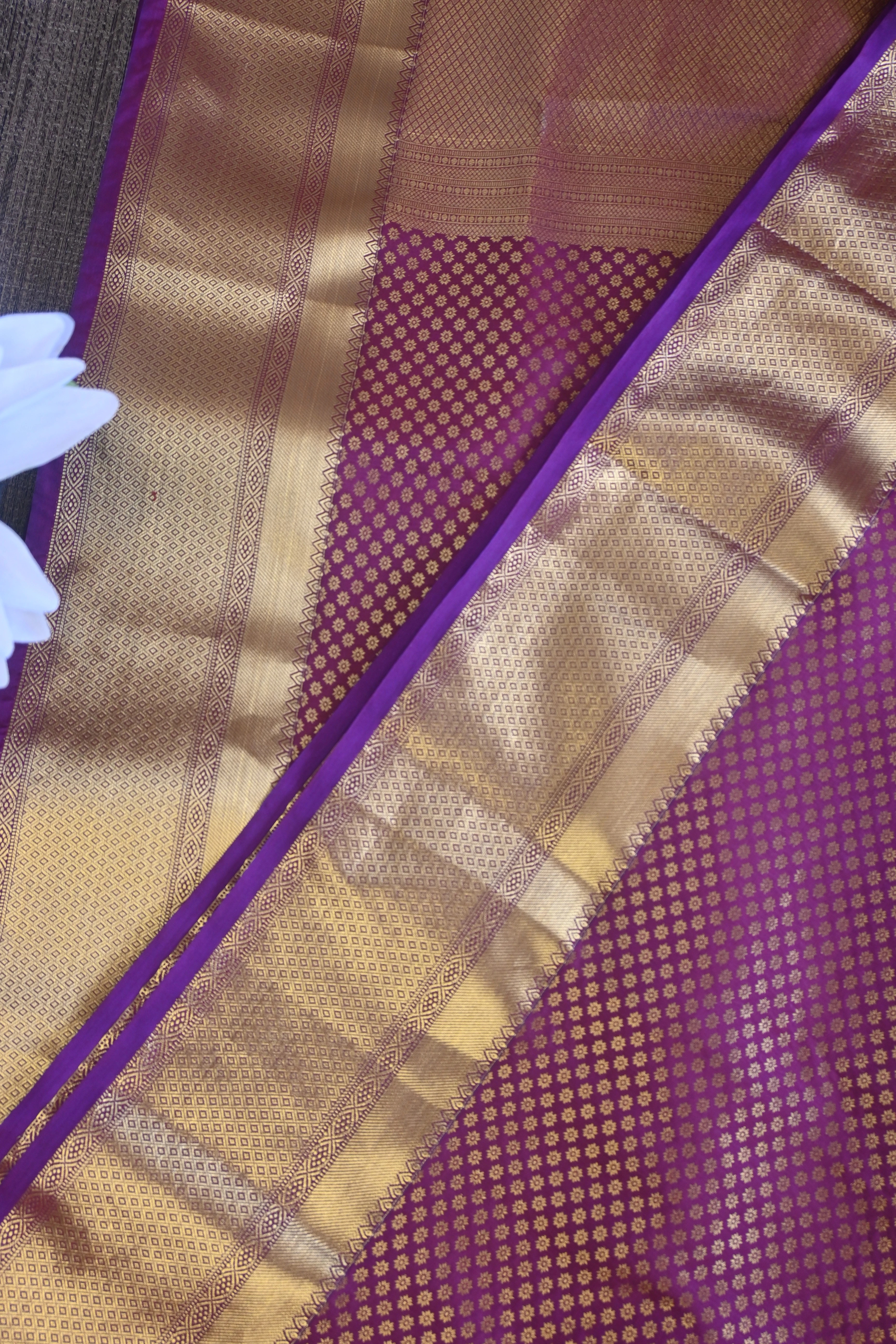 Magenta Purple Kanjivaram Silk Saree