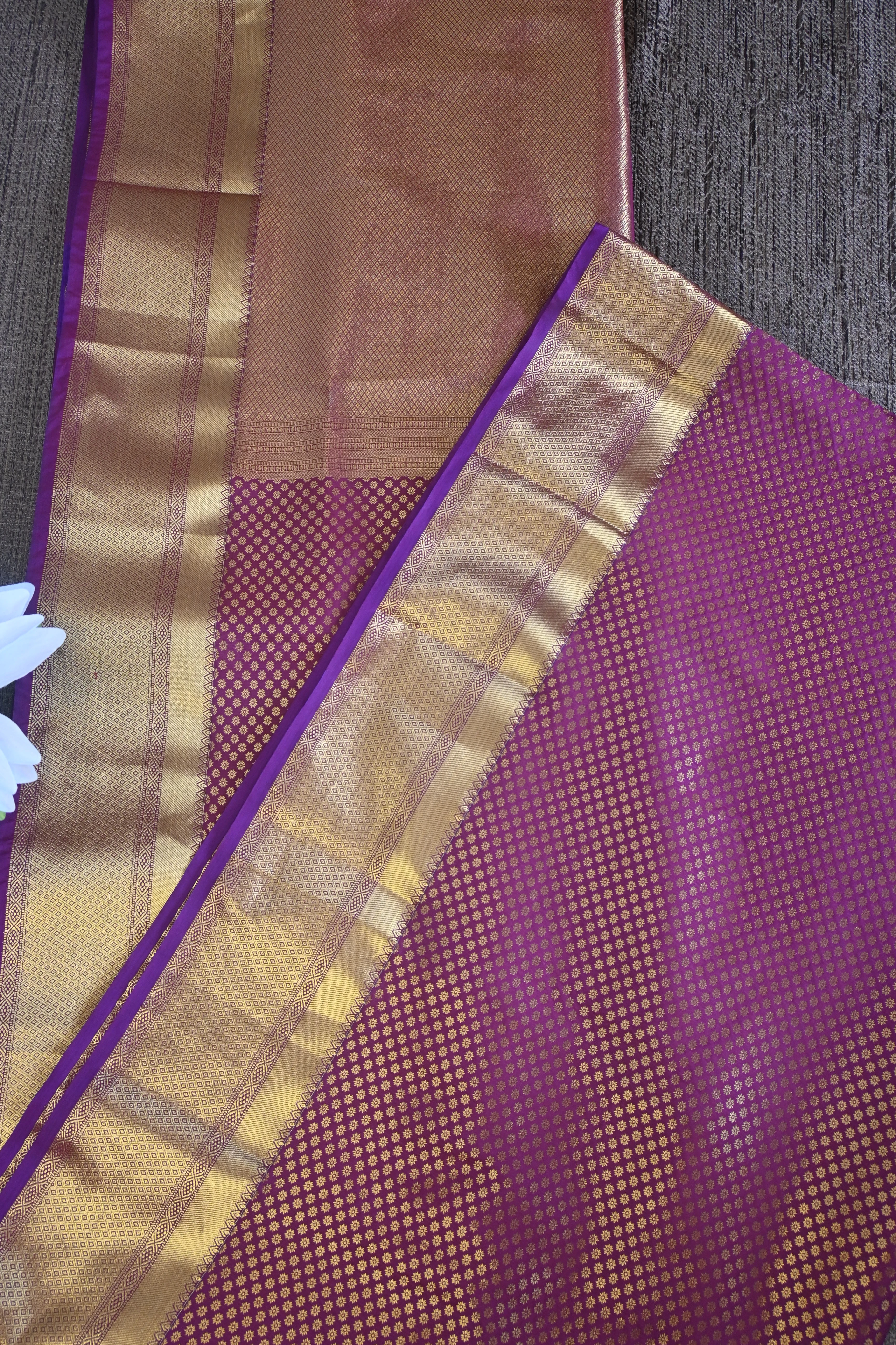 Magenta Purple Kanjivaram Silk Saree