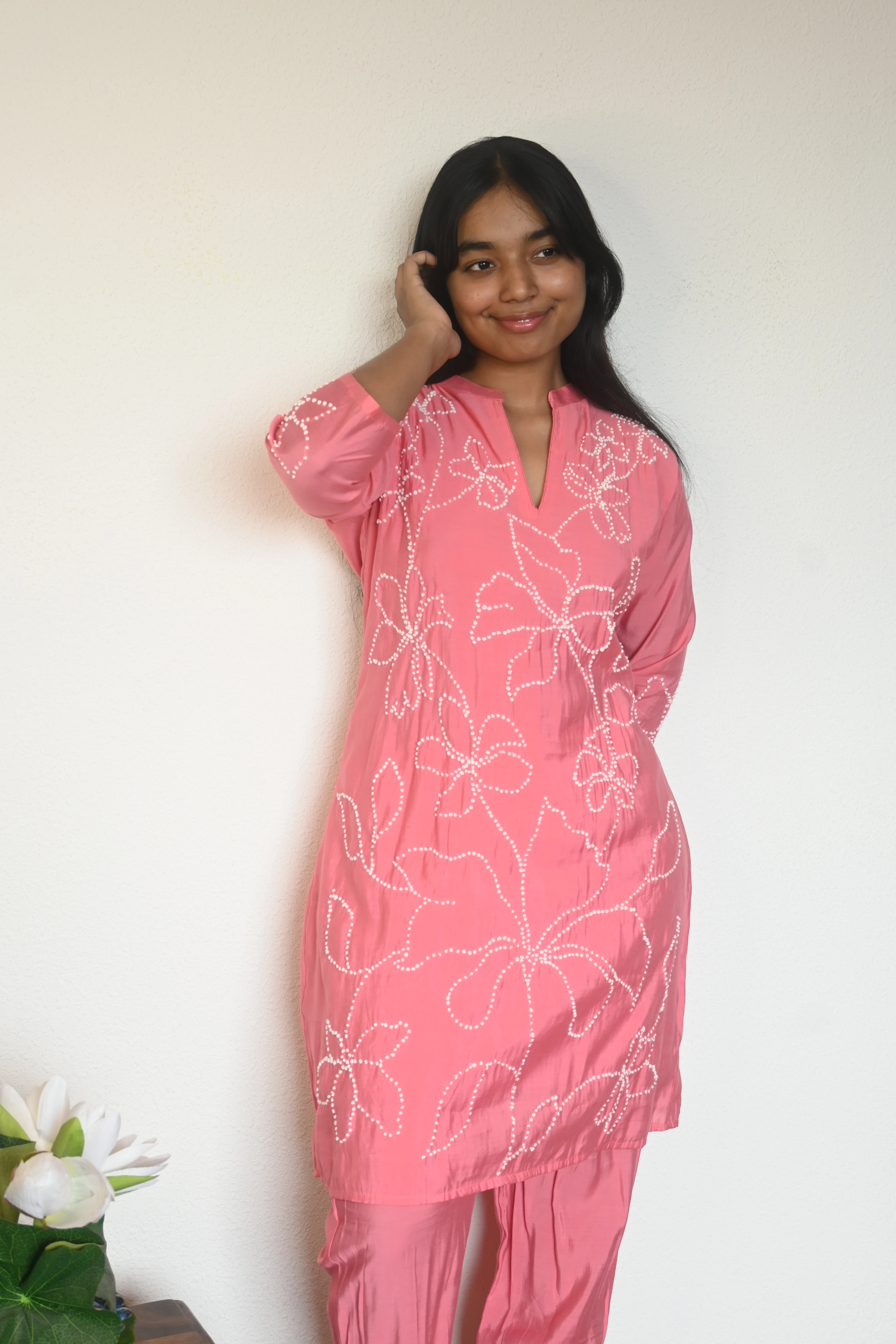 Blossom Pink Kantha Co-ord Set