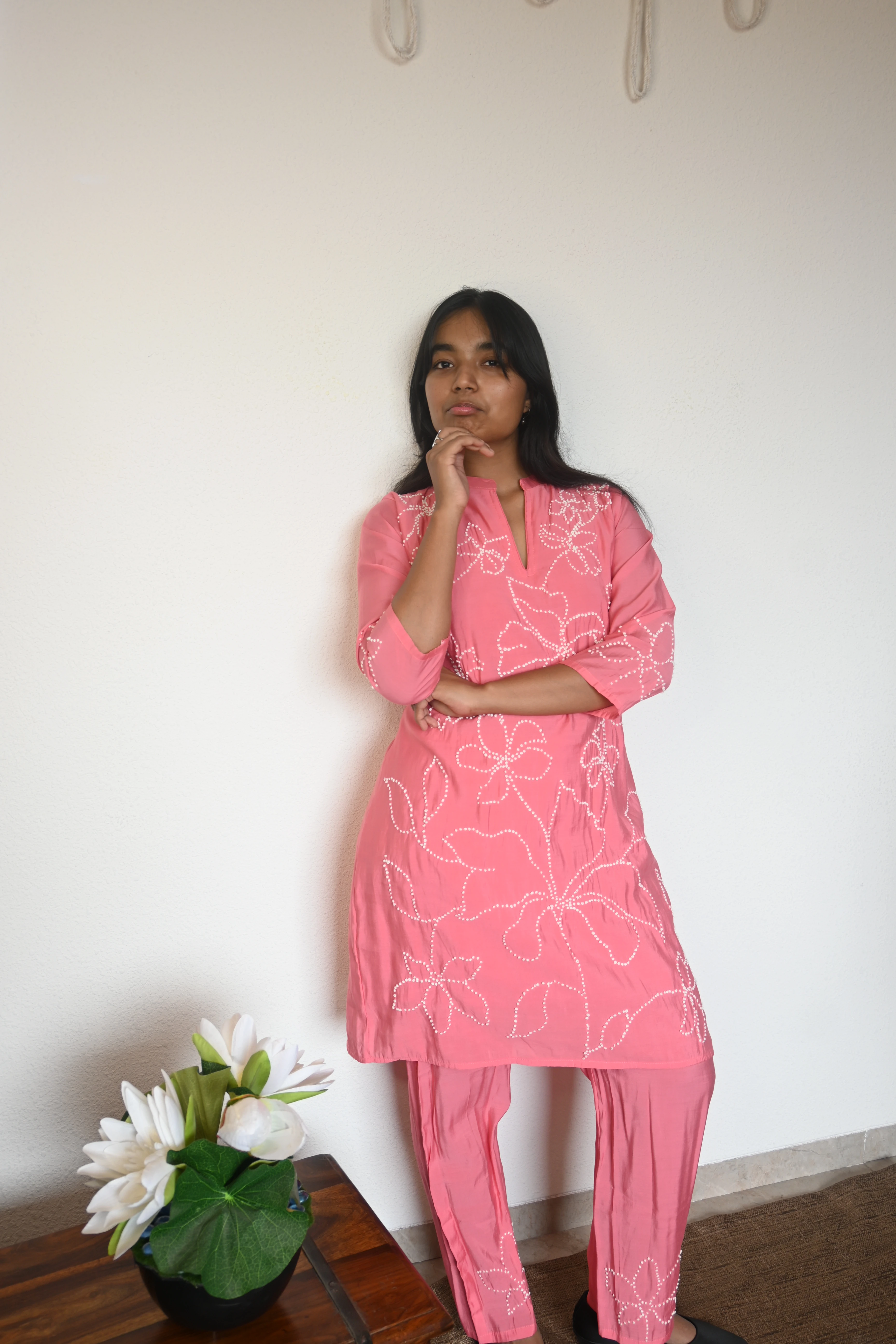Blossom Pink Kantha Co-ord Set