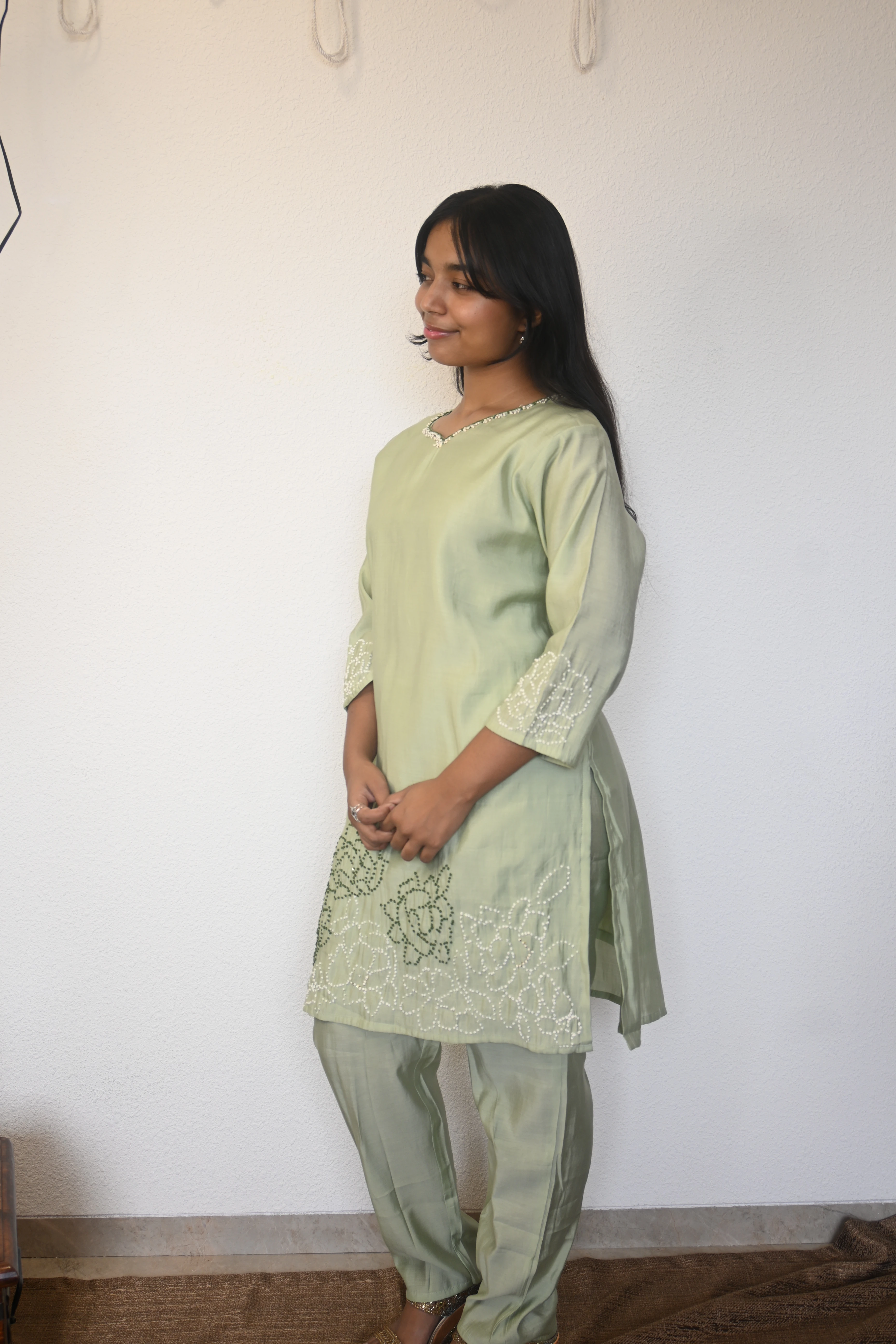 Sage Mist Lattice Co-ord Set